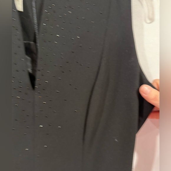 Jones New York Embellished V Neck Midi Sleeveless Spilt Hem Dress Black Size 4 - Picture 7 of 10